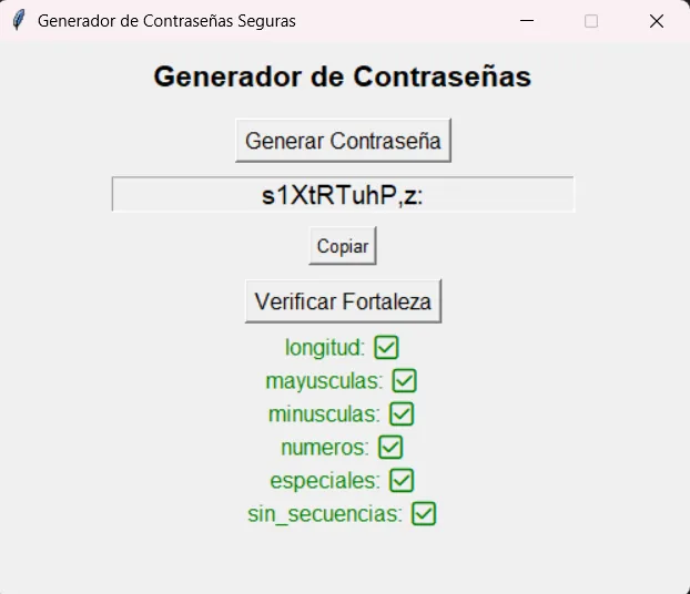 Generador de contraseñas seguras